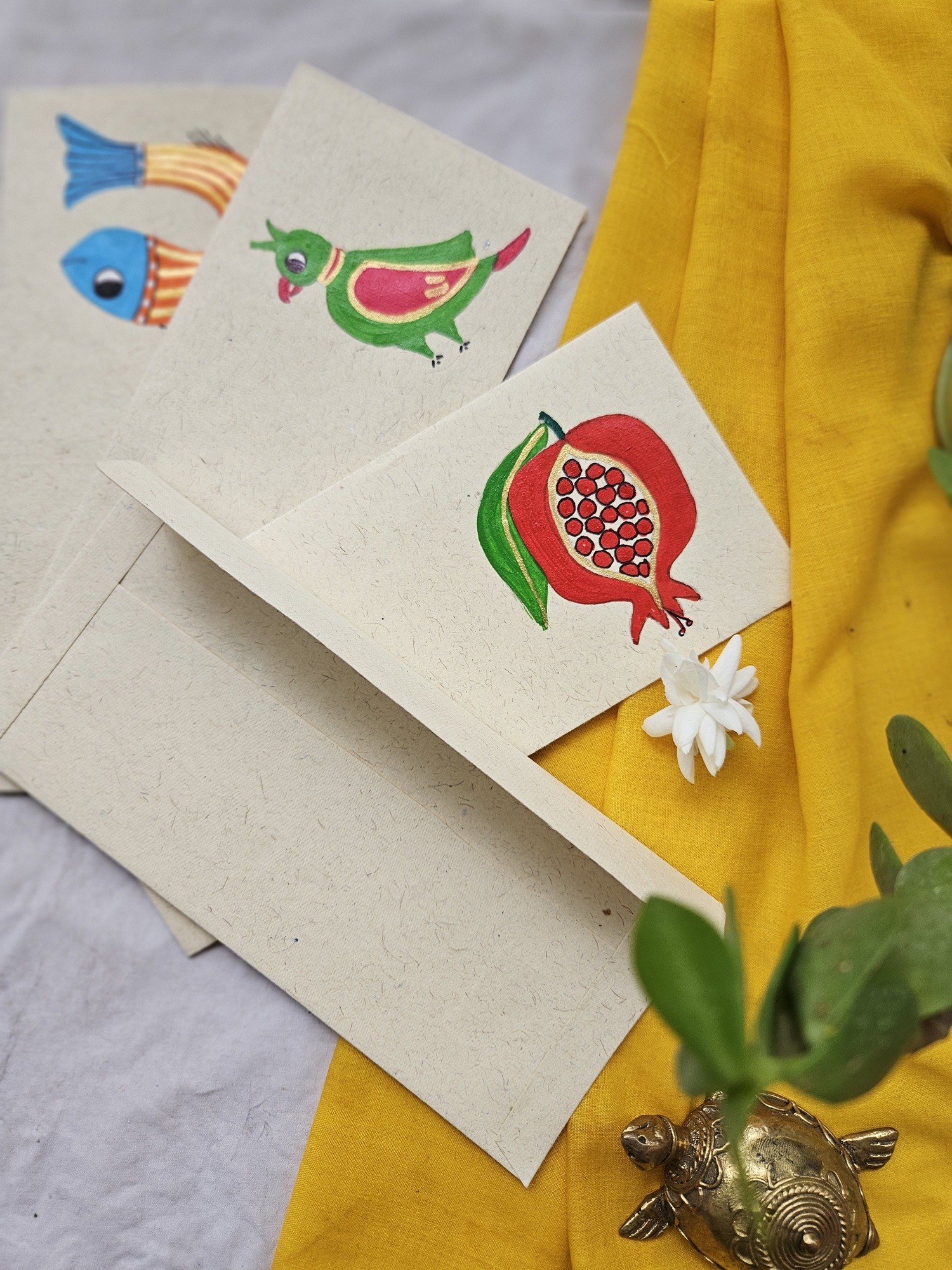 Jungle Saathi Envelopes β Handcrafted Pack of 4 - Image 2