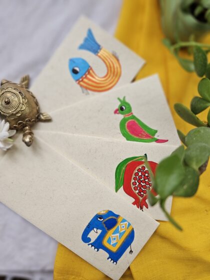Jungle Saathi Envelopes – Handcrafted Pack of 4